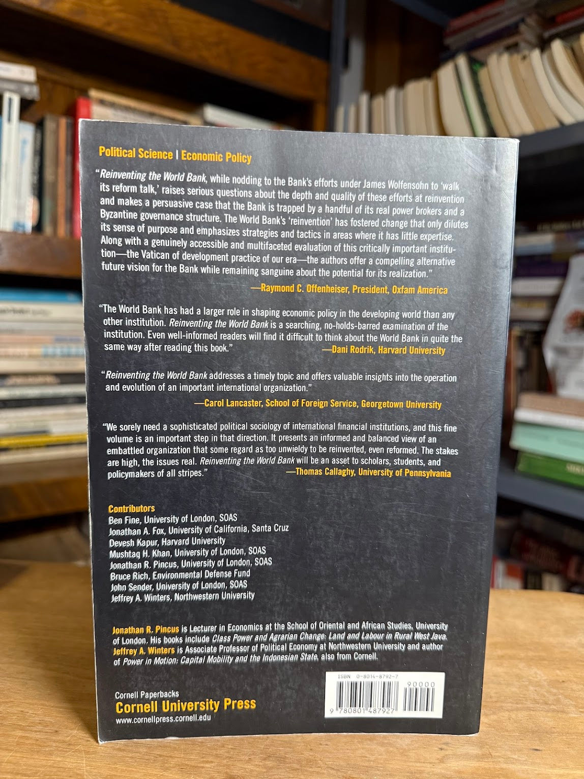 Reinventing the World Bank edited by Jonathan R. Pincus and Jeffrey A. Winters