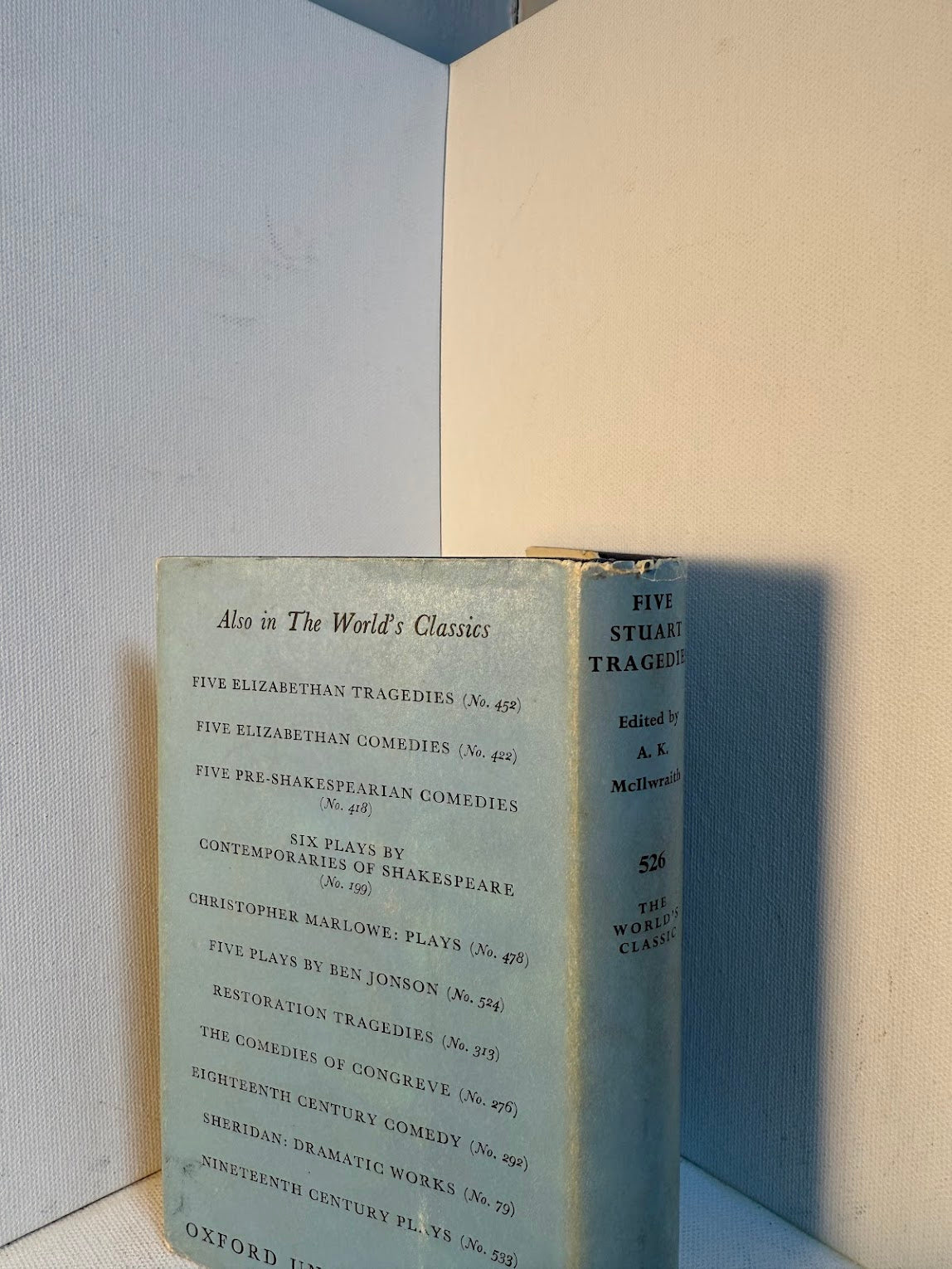 Five Stuart Tragedies edited by A.K. McIlwraith