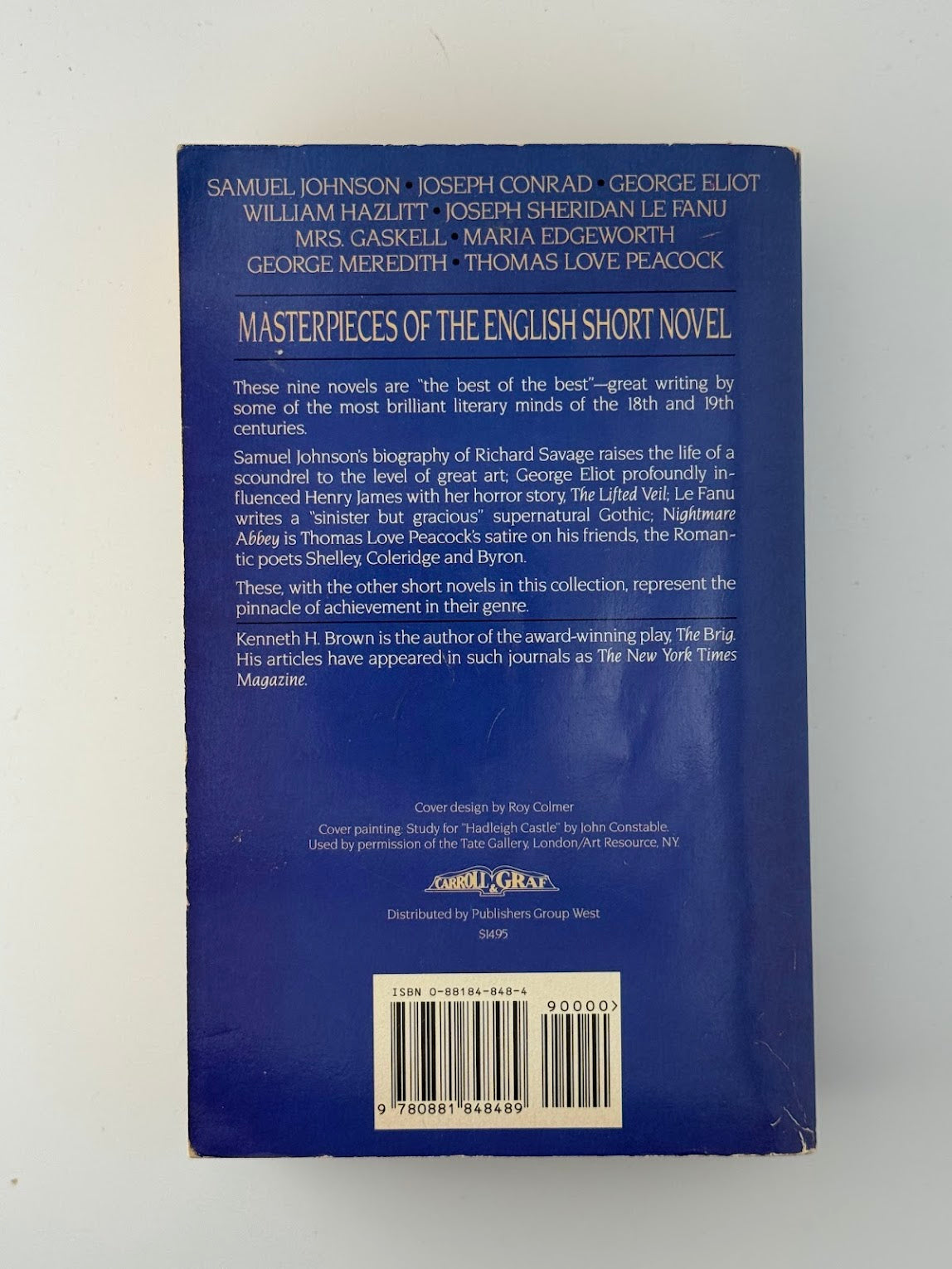 Masterpieces of the English Short Novel edited by Kenneth H. Brown