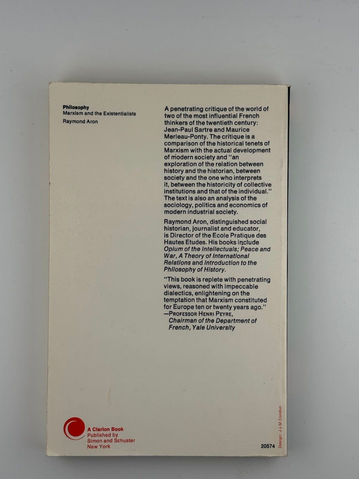 Marxism and the Existentialists by Raymond Aron