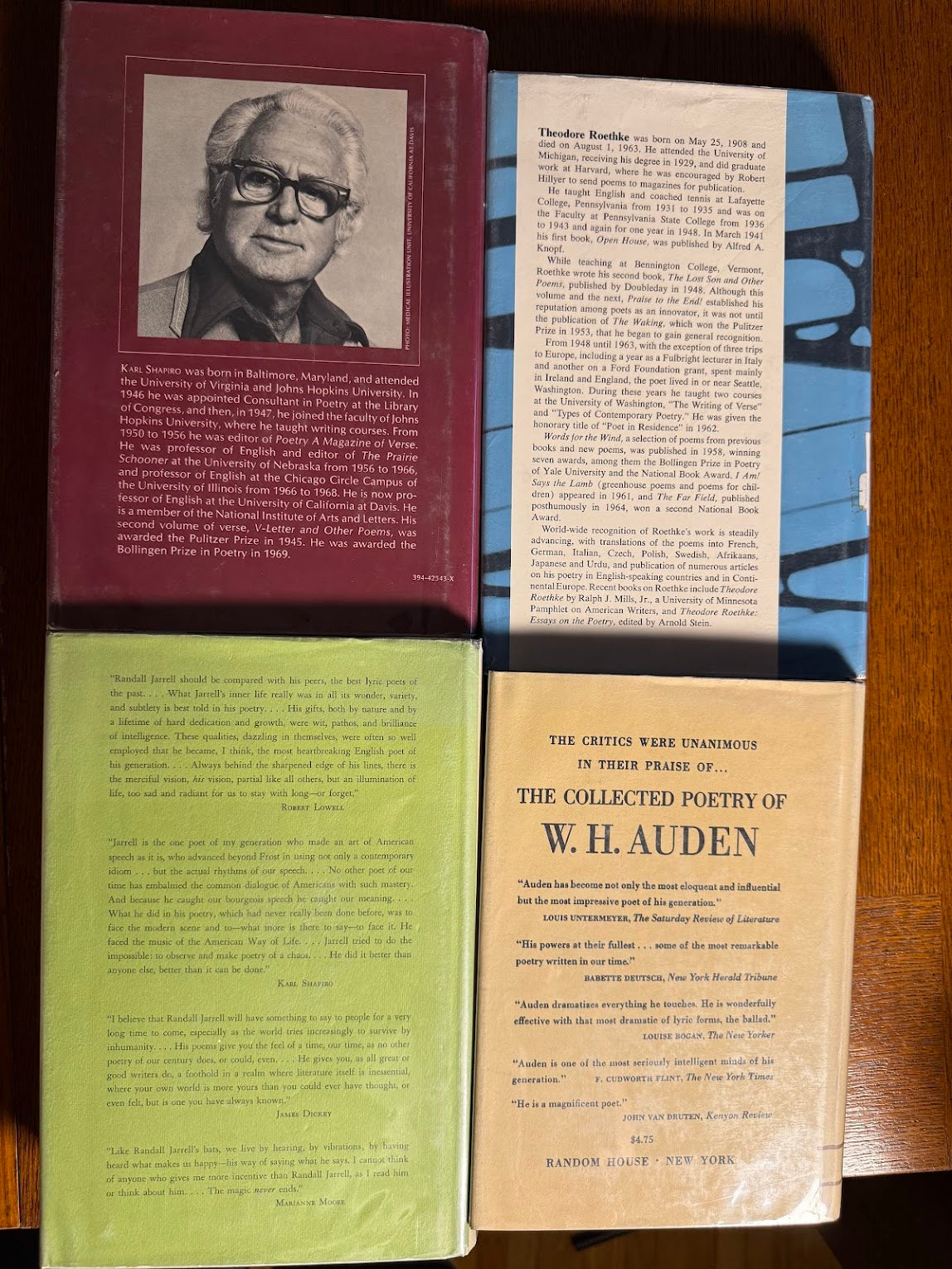 4 Volumes of ex library Collected/Selected Poems