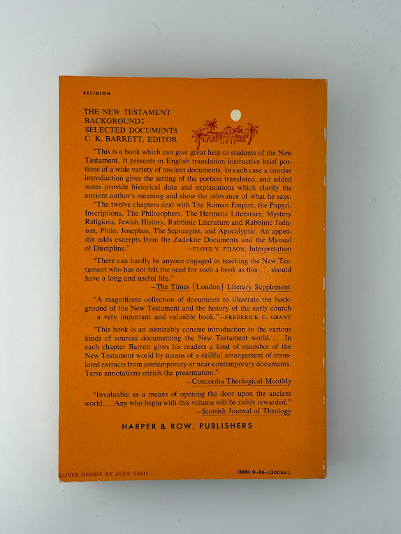 The New Testament: Selected Documents by C.K. Barrett