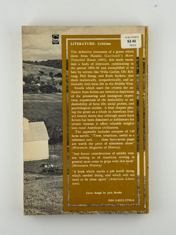 The Middle Western Farm Novel in the Twentieth Century by Roy W. Meyer