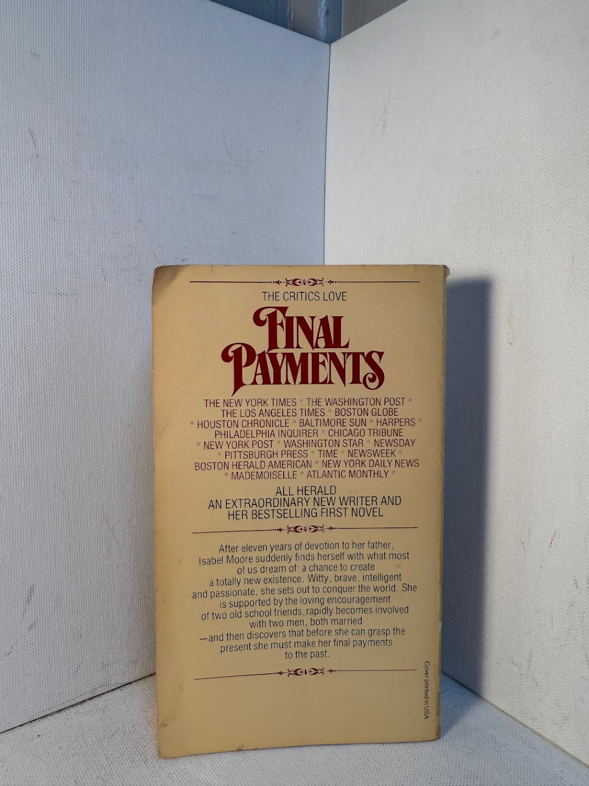 Final Payments by Mary Gordon