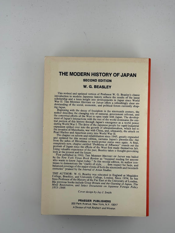 The Modern History of Japan by W.G. Beasley