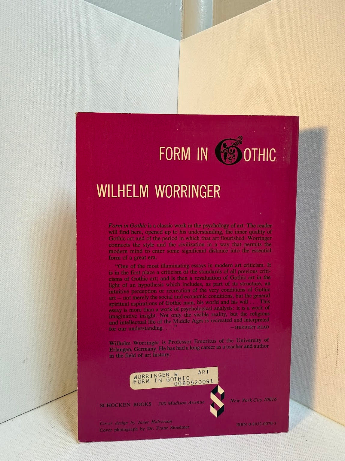 Form in Gothic by Wilhelm Worringer