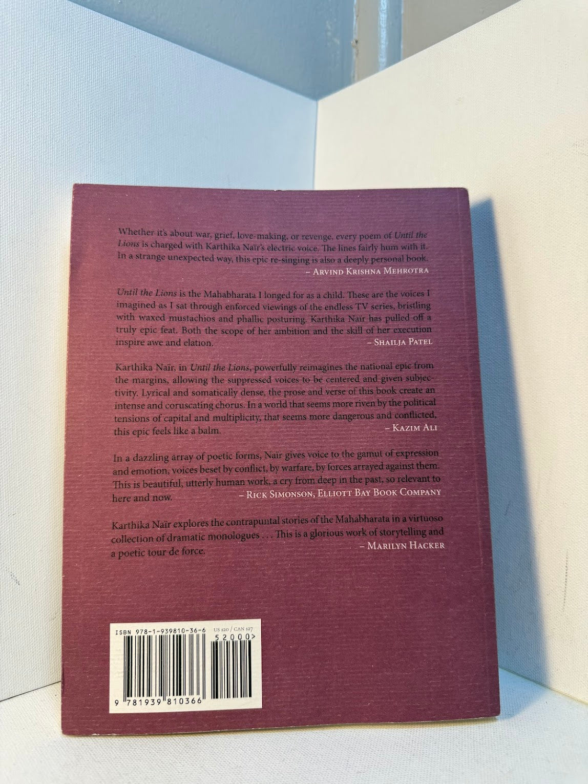 Until the Lions - Echoes from the Mahabharata by Karthika Nair