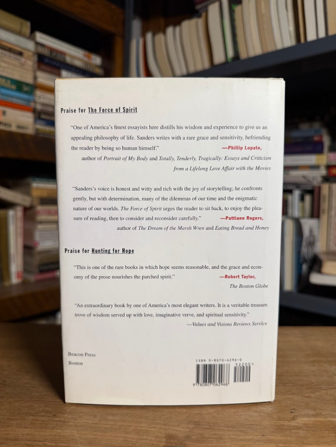 (Signed) The Force of Spirit by Scott Russell Sanders