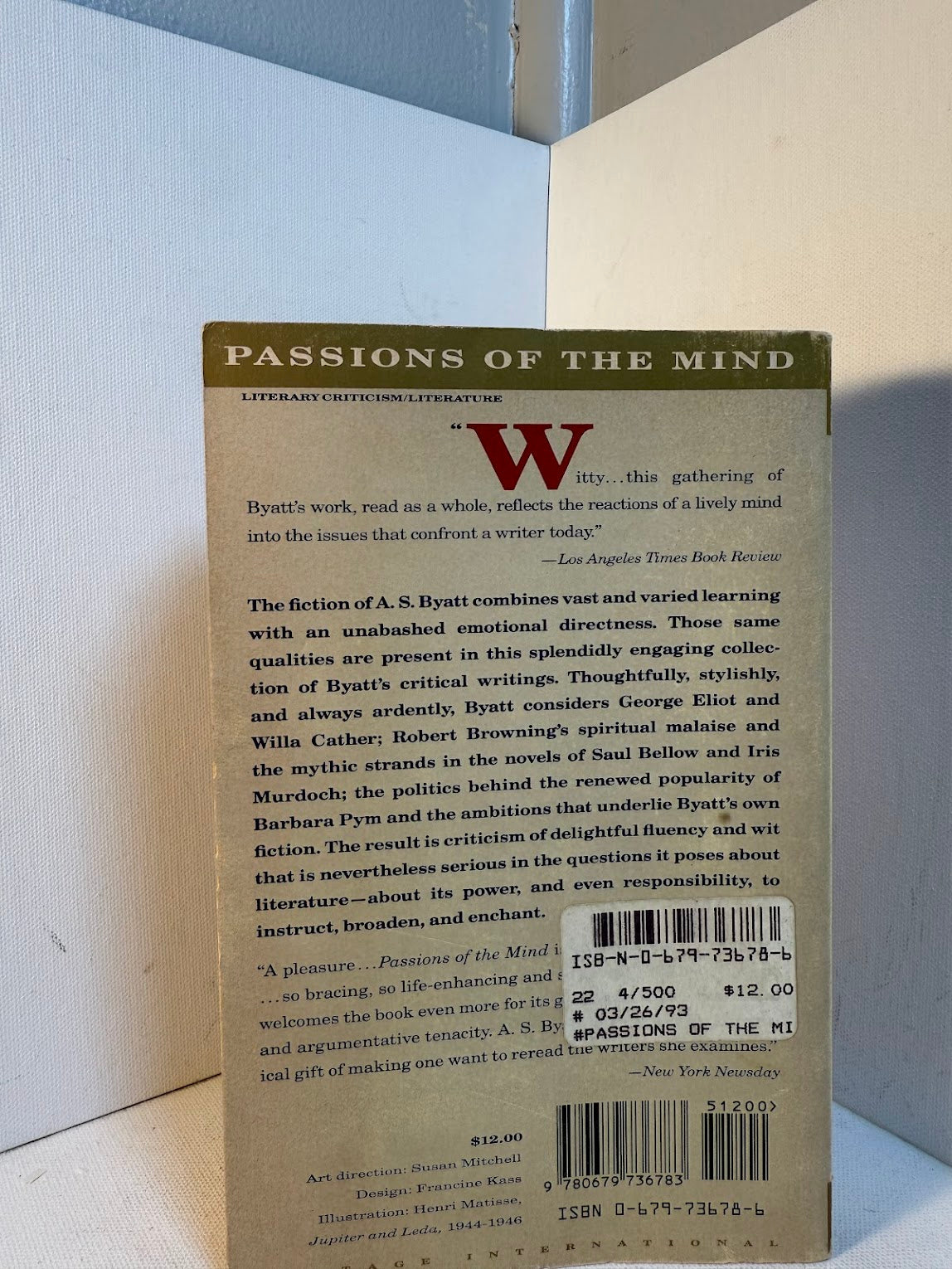Passions of the Mind by A.S. Byatt