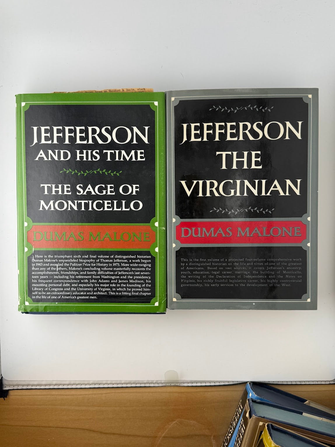 6 Volume Jefferson biography by Dumas Malone