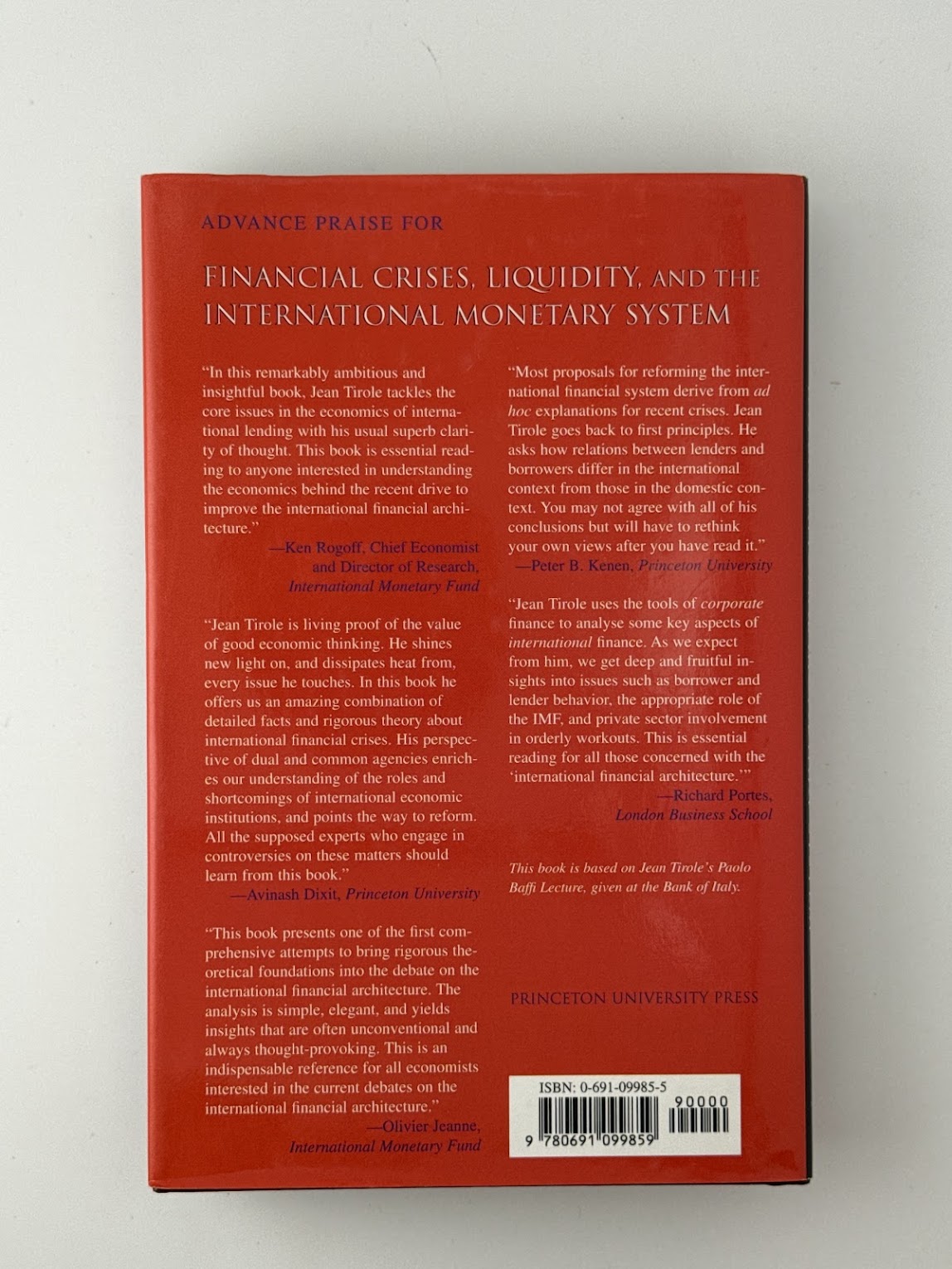 Financial Crises, Liquidity, and the International Monetary System by Jean Tirole