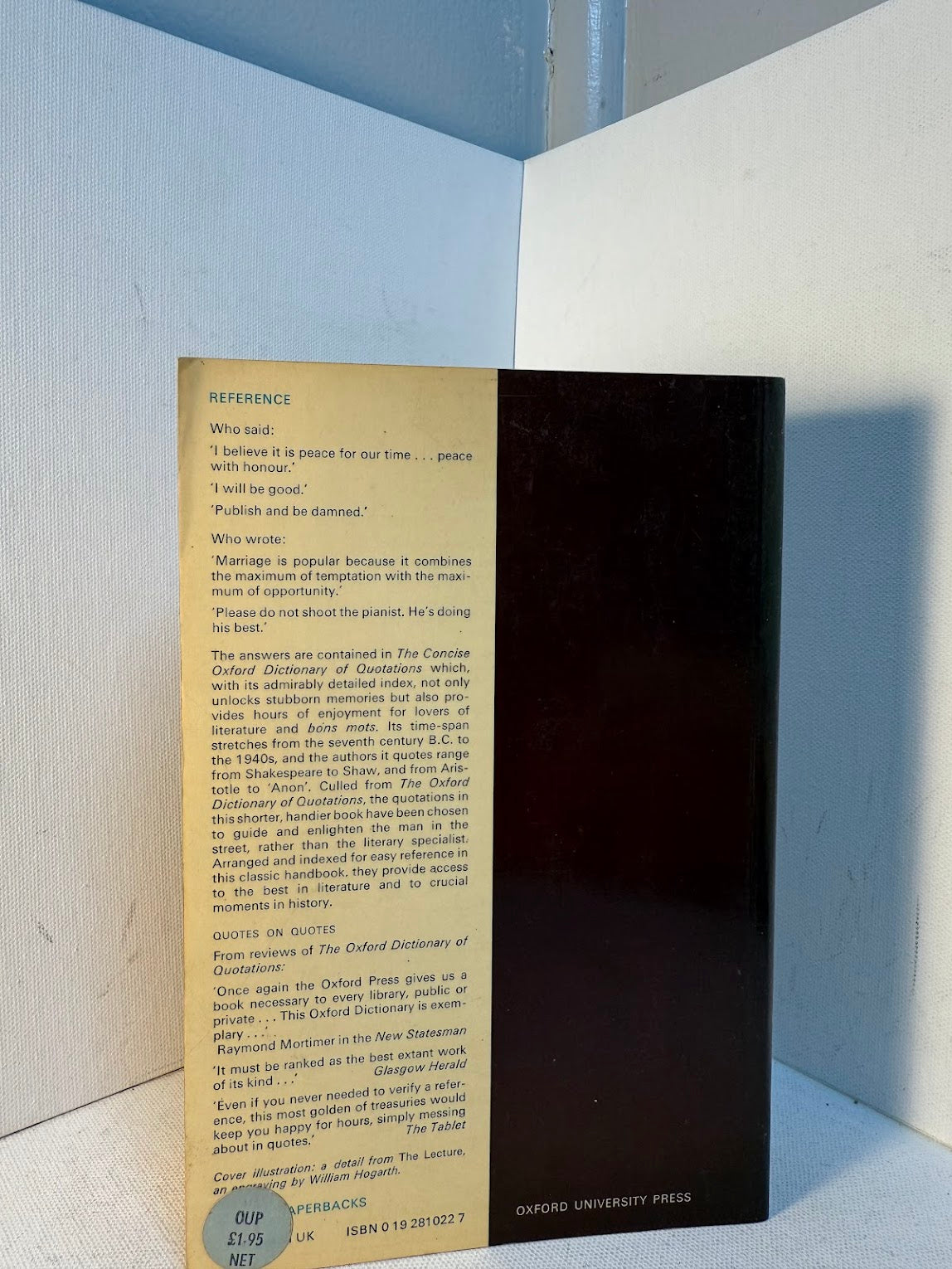 The Concise Oxford Dictionary of Quotations