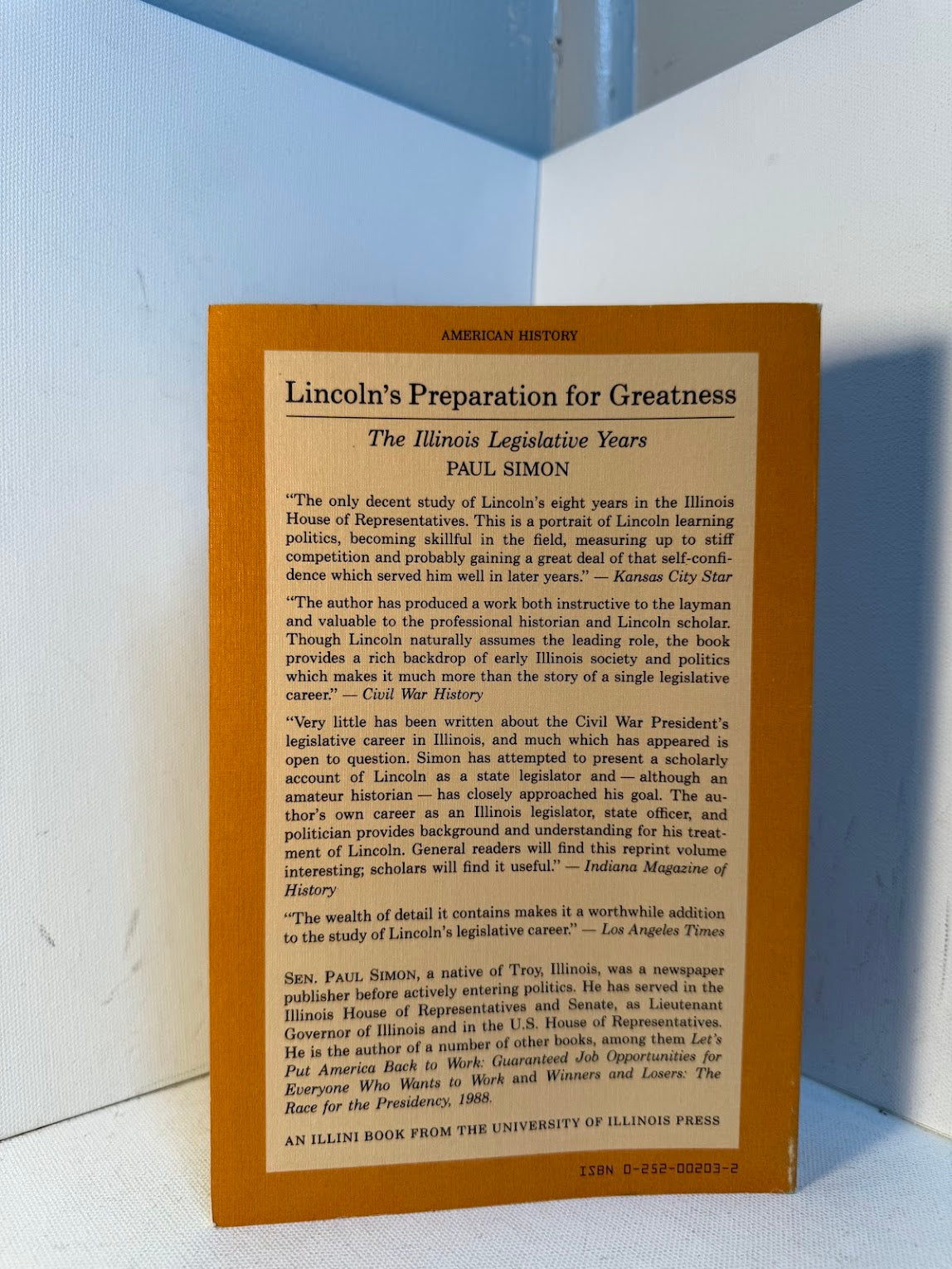 Lincoln's Preparation for Greatness by Paul Simon