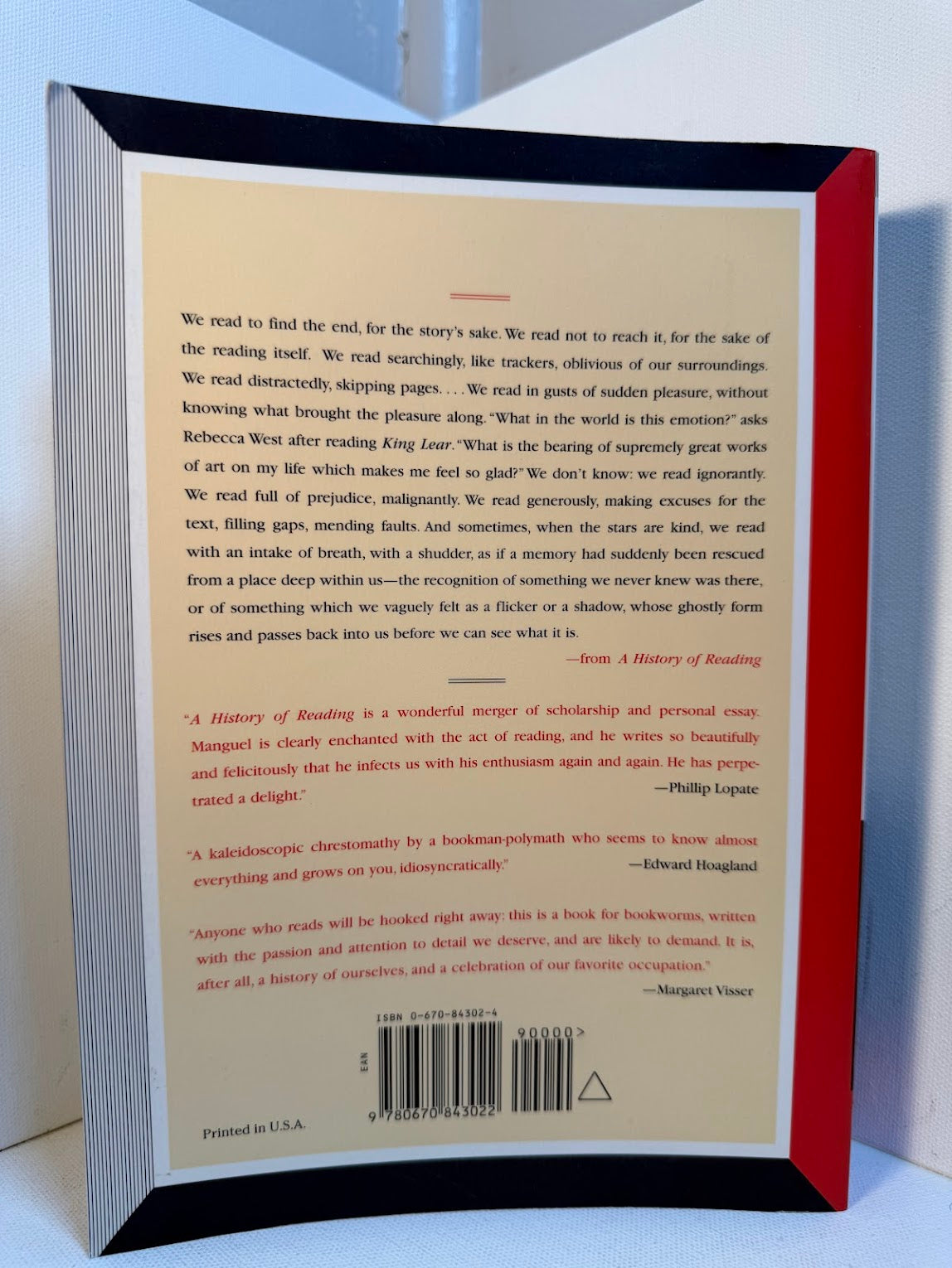 A History of Reading by Alberto Manguel