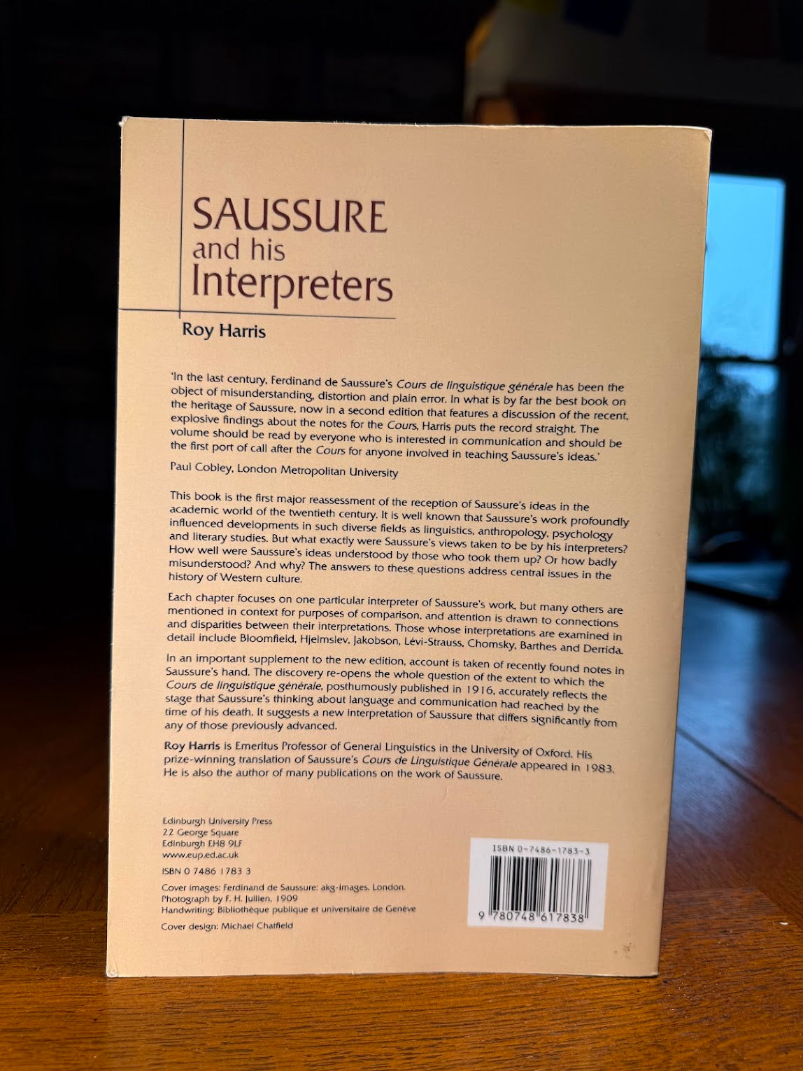 Saussure and His Interpreters by Roy Harris