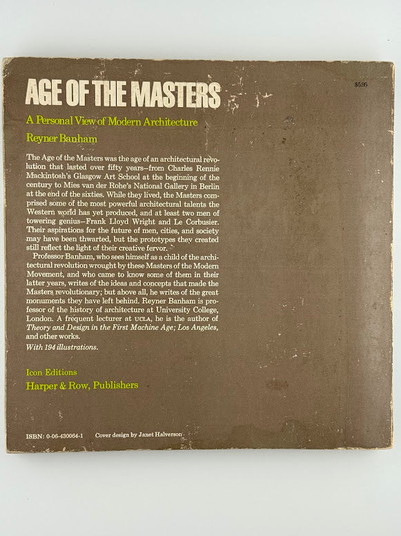 Age of the Masters by Reyner Banham