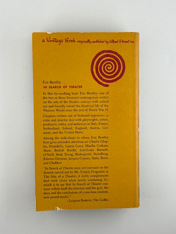 In Search of Theater by Eric Bentley