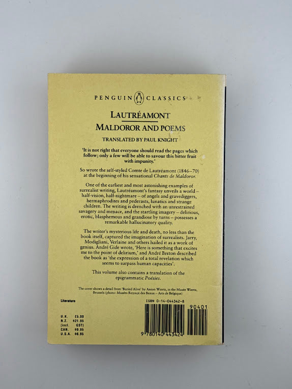 Maldoror and Poems by Lautreamont