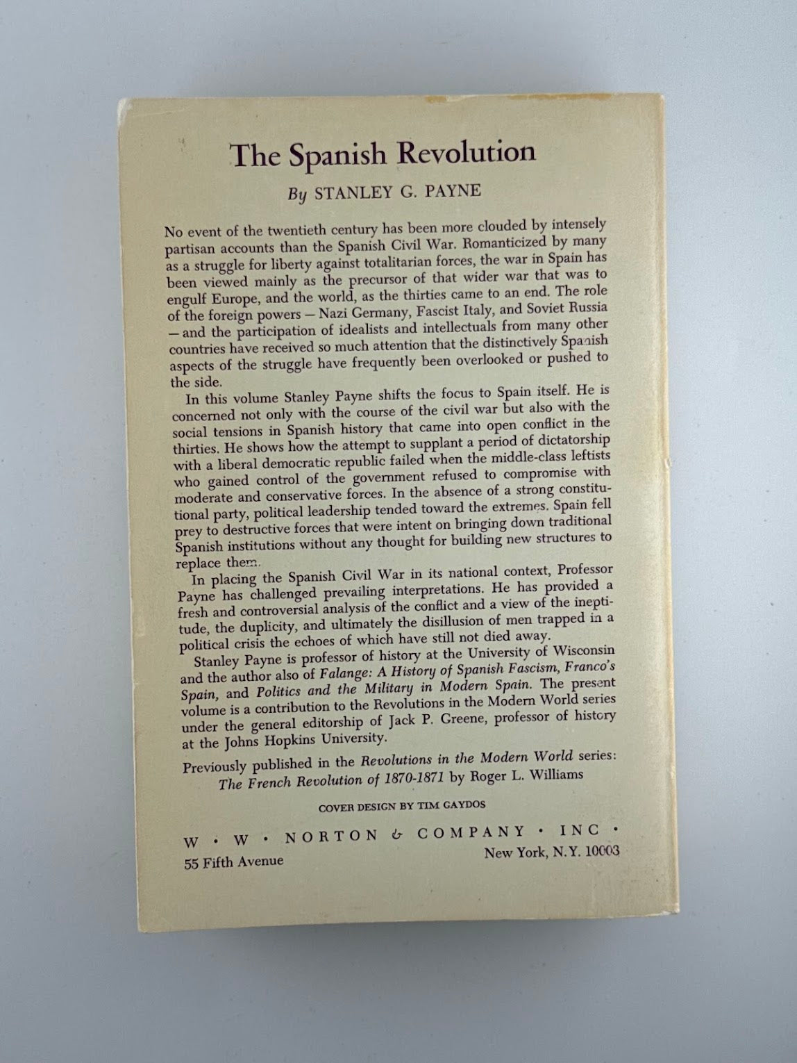 The Spanish Revolution by Stanley G. Payne