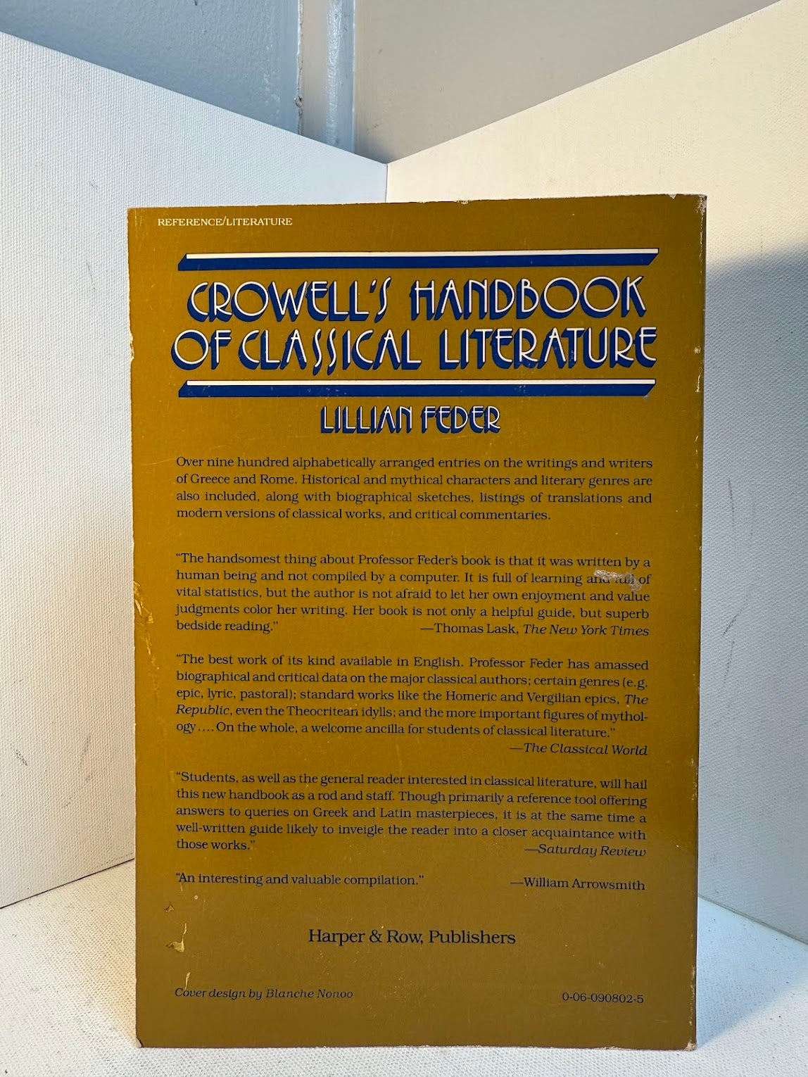 Cromwell's Handbook of Classical Literature edited by Lillian Feder