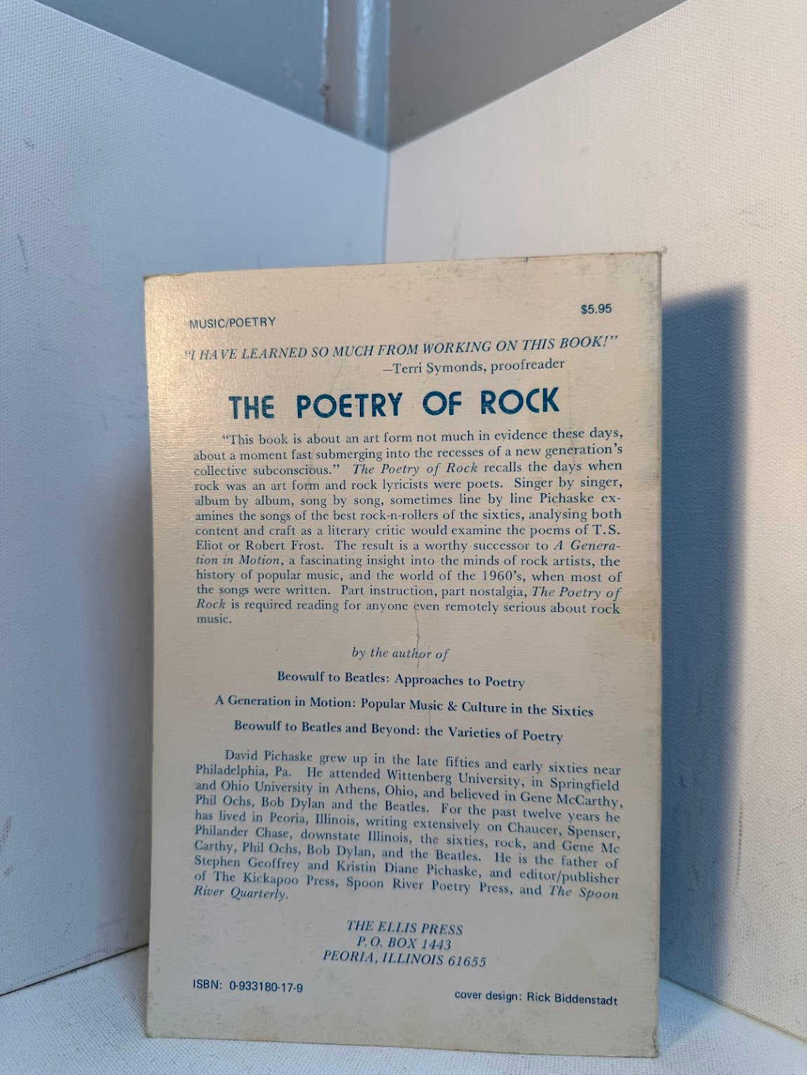 The Poetry of Rock: The Golden Years by David Pichaske