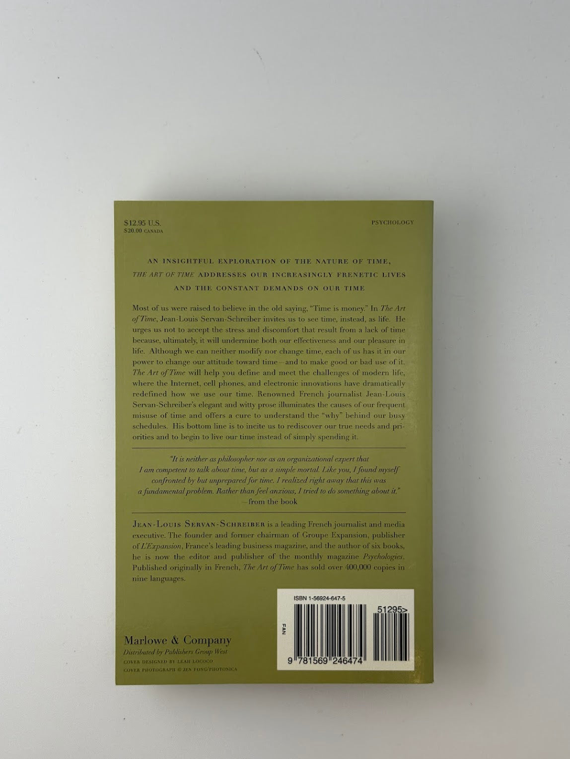 The Art of Time by Jean-Louis Servan Schreiber