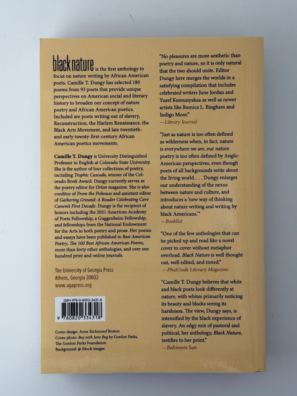 Black Nature Four Centuries of African American Nature Poetry edited by Camille T. Dungy
