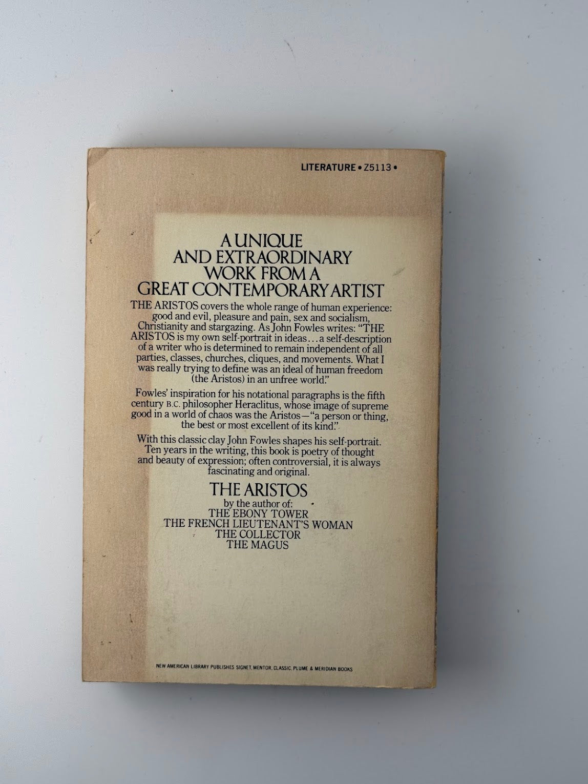 The Aristos by John Fowles