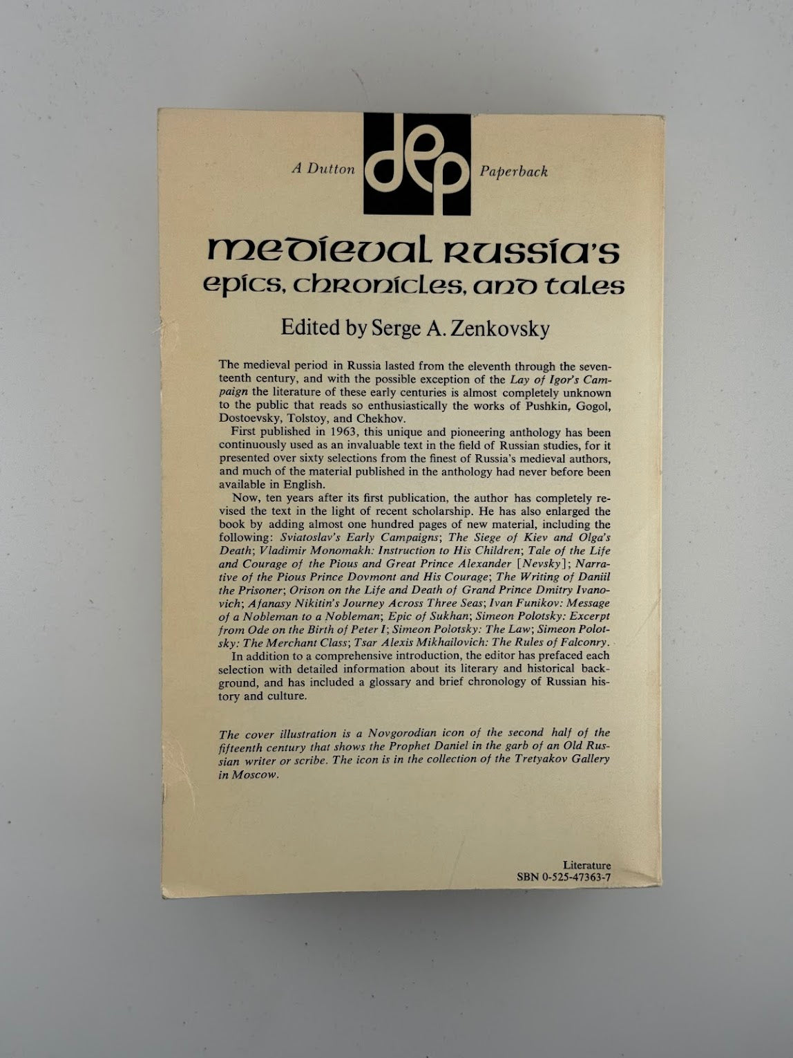Medieval Russia's Epics Chronicles and Tales edited by Serge A. Zenkovsky
