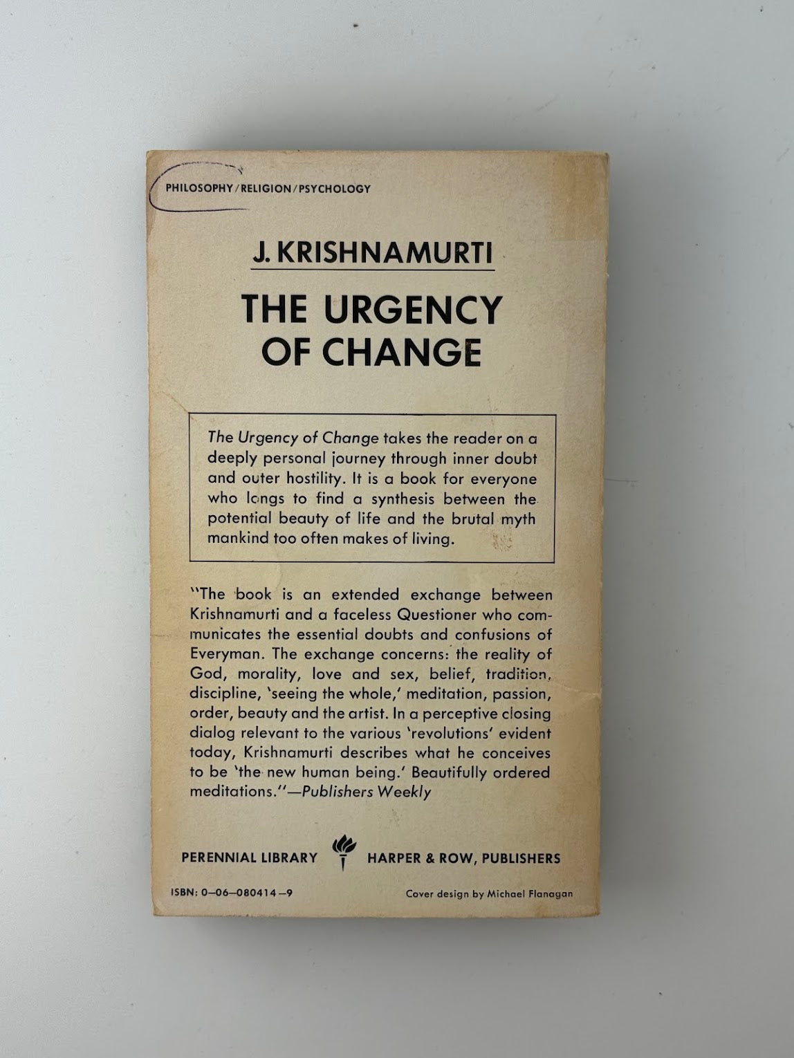 The Urgency of Change by J. Krishnamurti