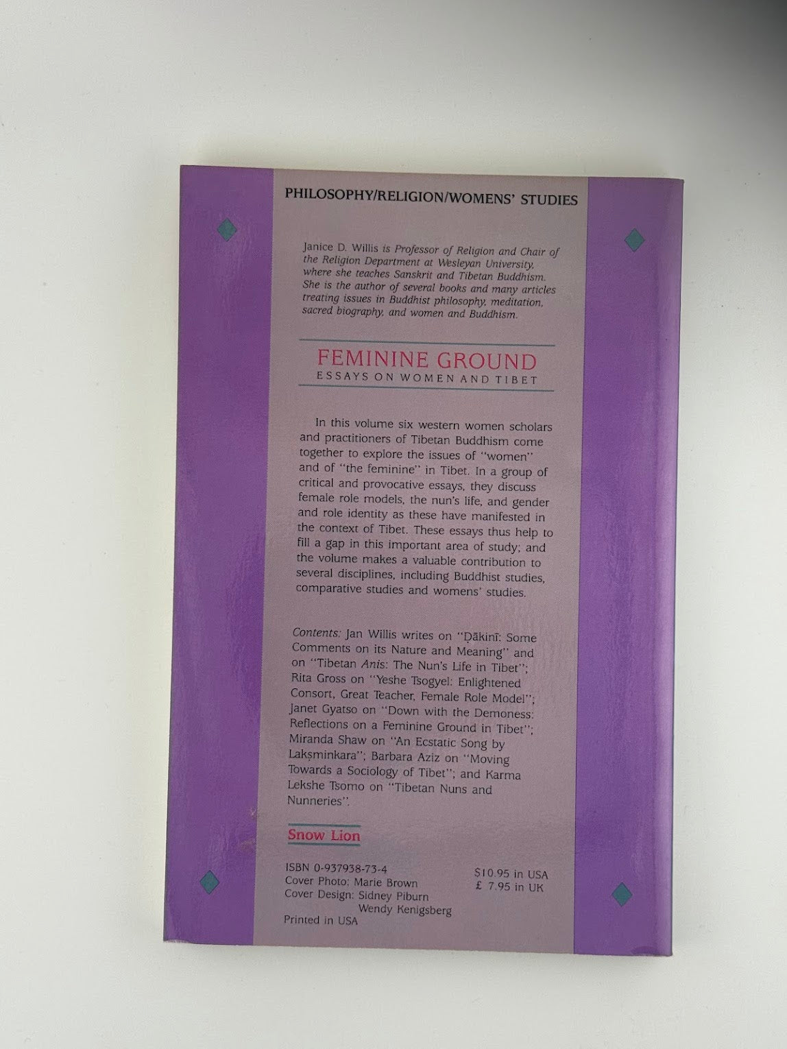 Feminine Ground - Essays on Women and Tibet edited by Janice Willis