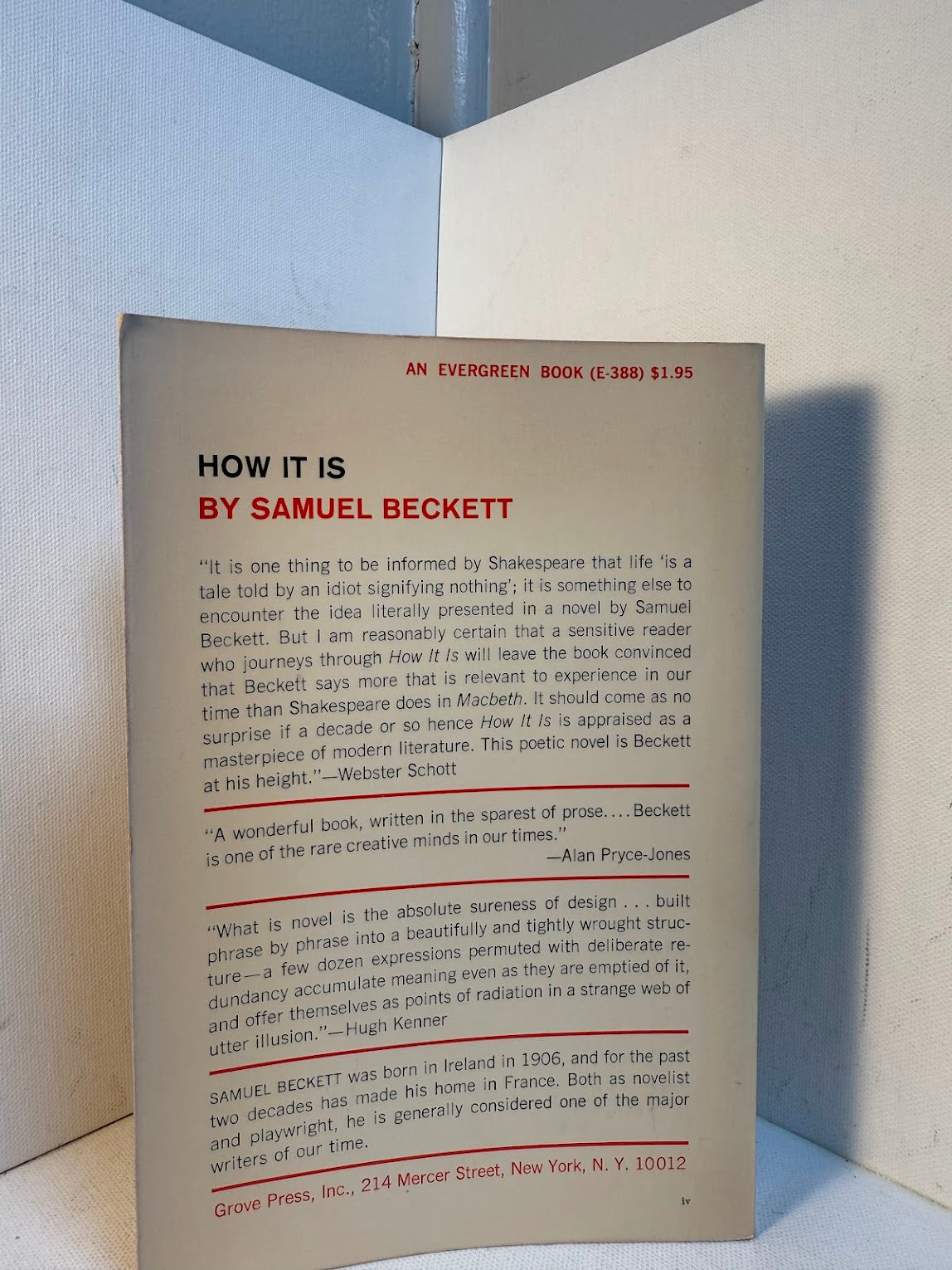 How It Is by Samuel Beckett