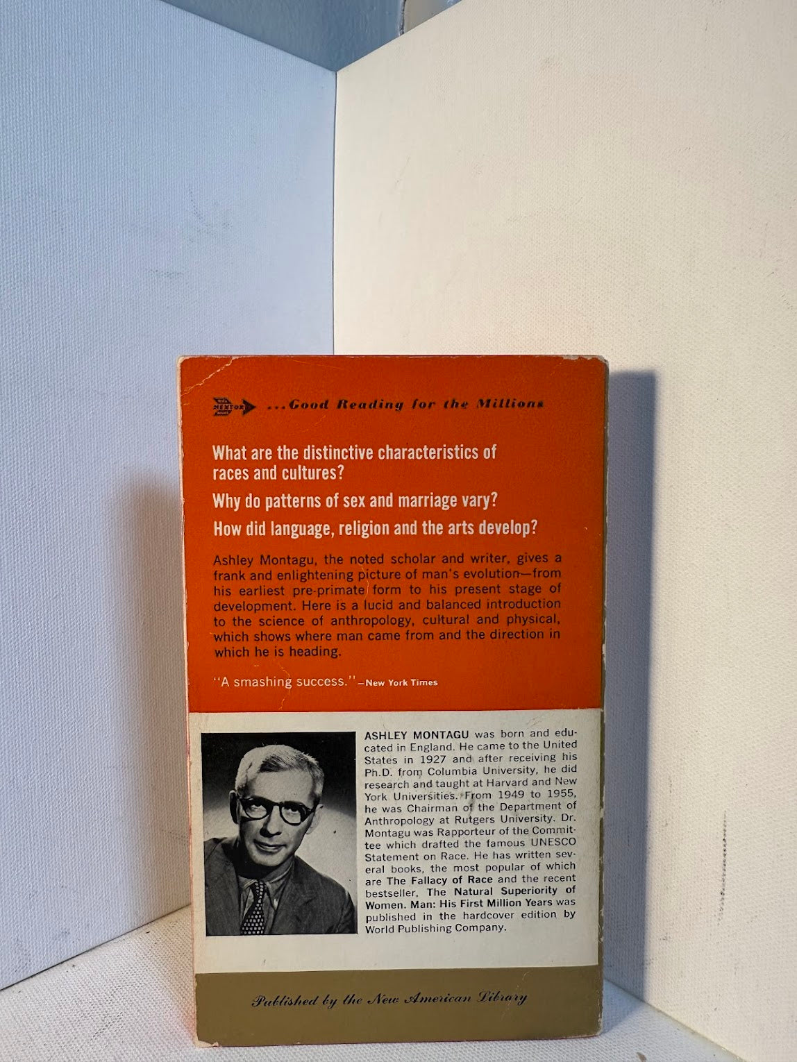 Man: His First Million Years by Ashley Montagu