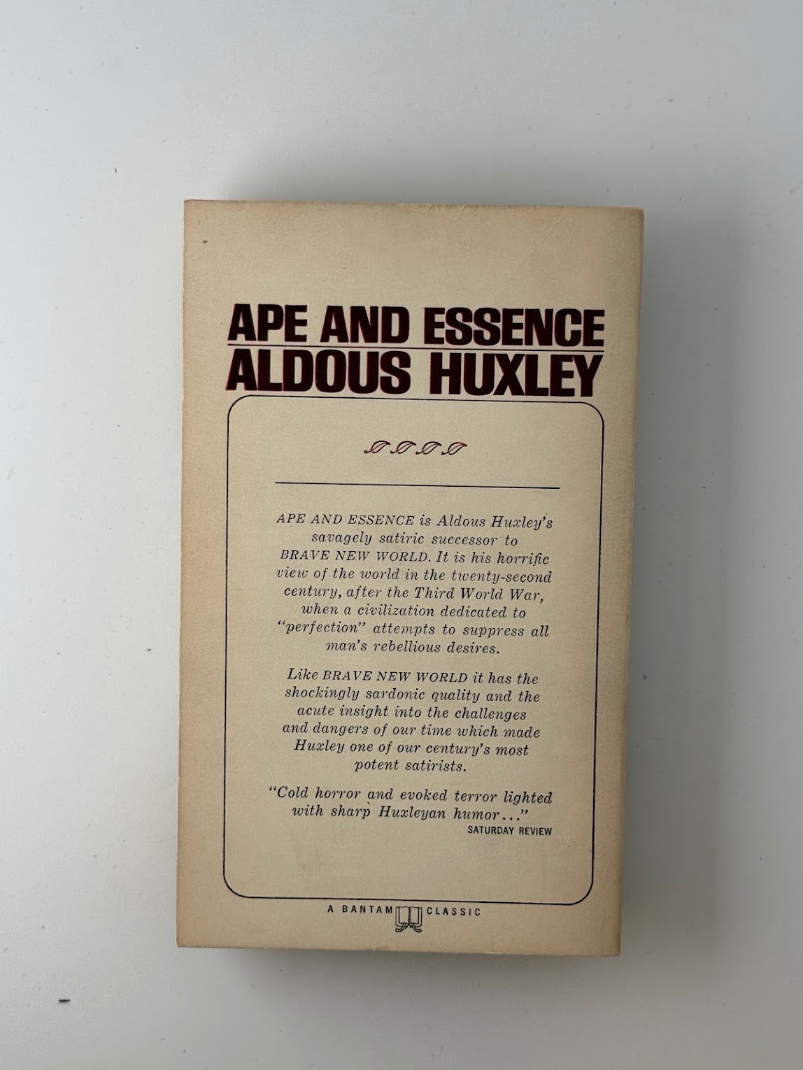 Ape and Essence by Aldous Huxley