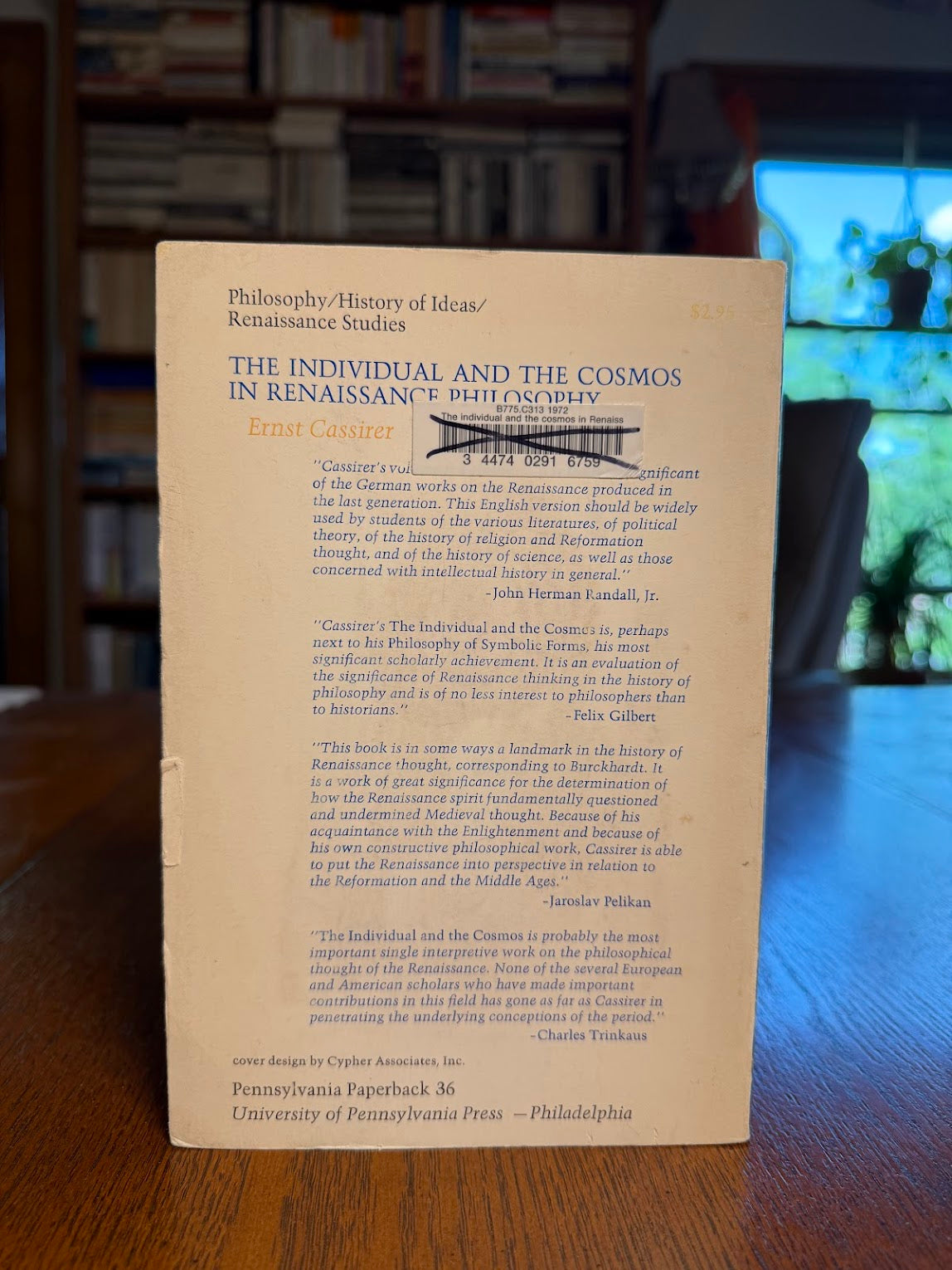 The Individual and the Cosmos in Renaissance Philosophy by Ernst Cassirer