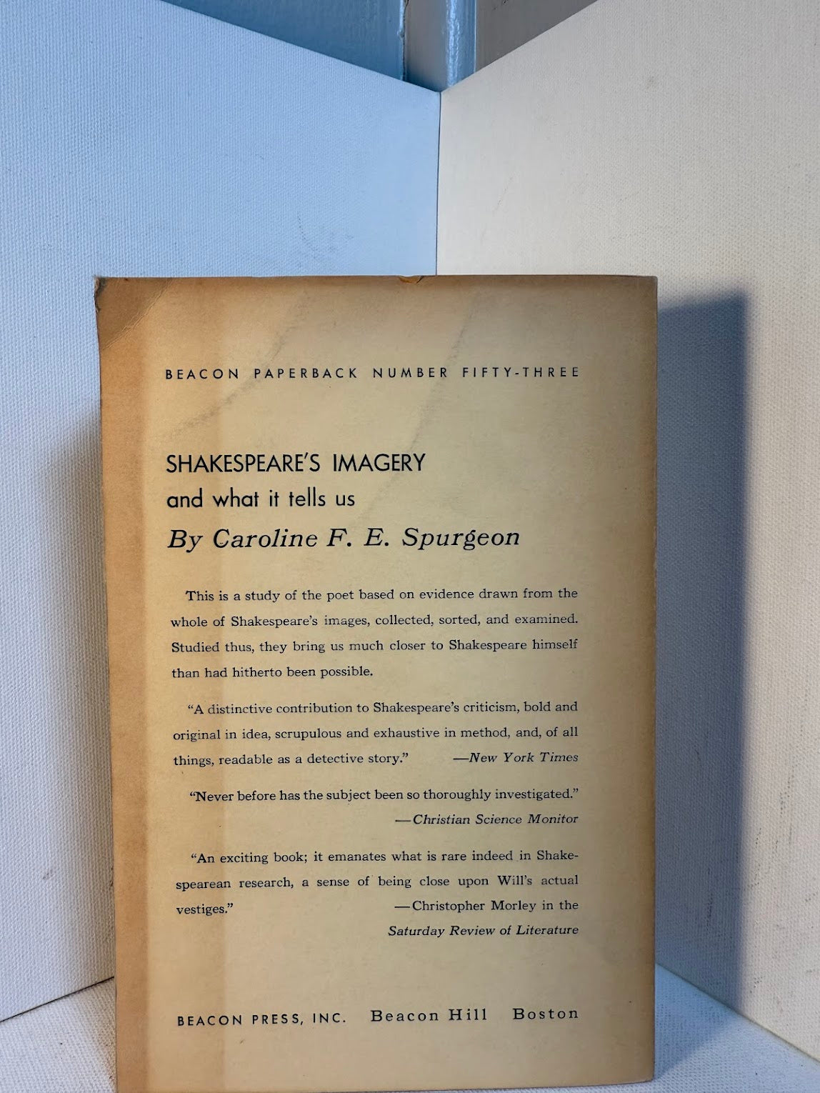 Shakespeare's Imagery and What It Tells Us by Caroline F.E. Spurgeon