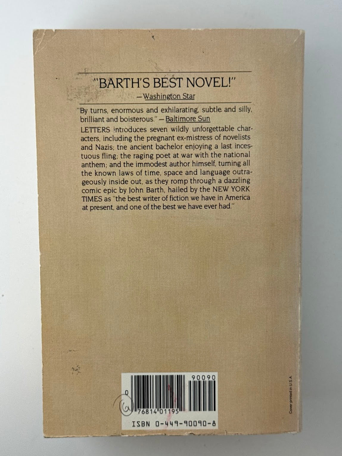 Letters by John Barth