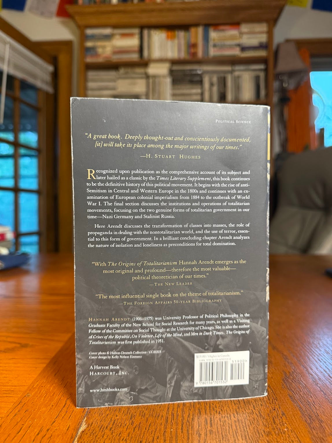 The Origins of Totalitarianism by Hannah Arendt
