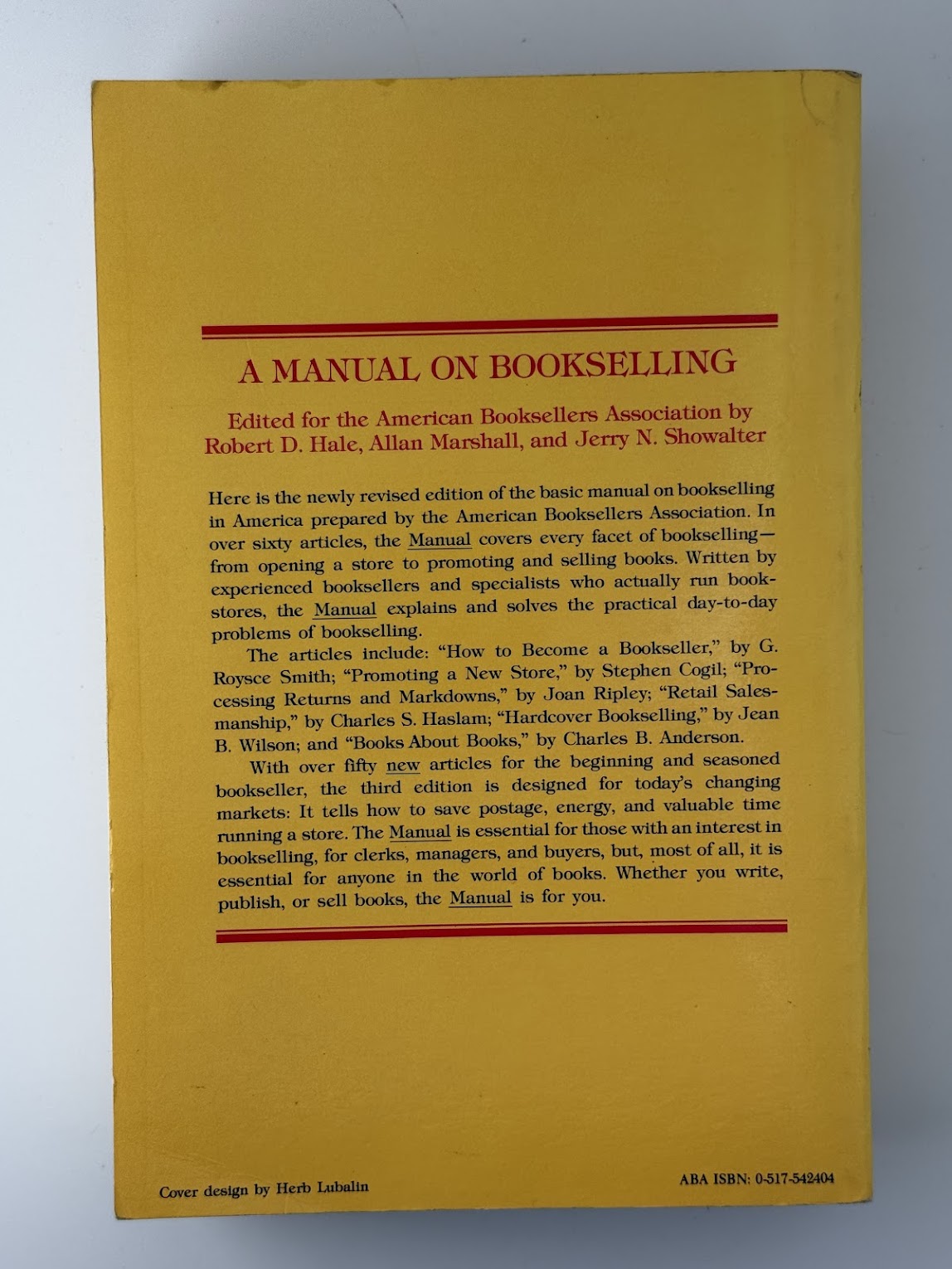 A Manual on Bookselling