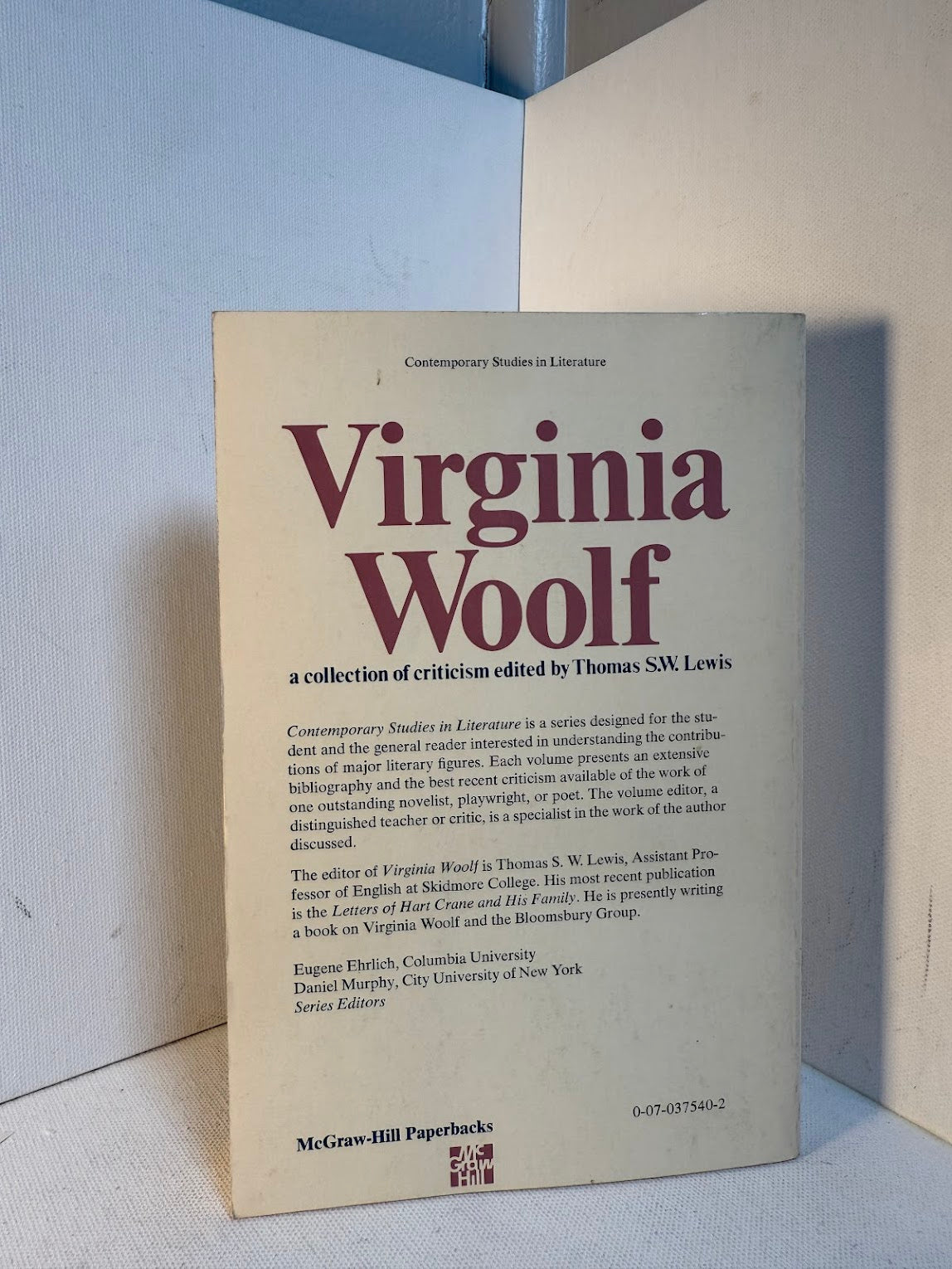 Virginia Woolf - A Collection of Criticism edited by Thomas S.W. Lewis
