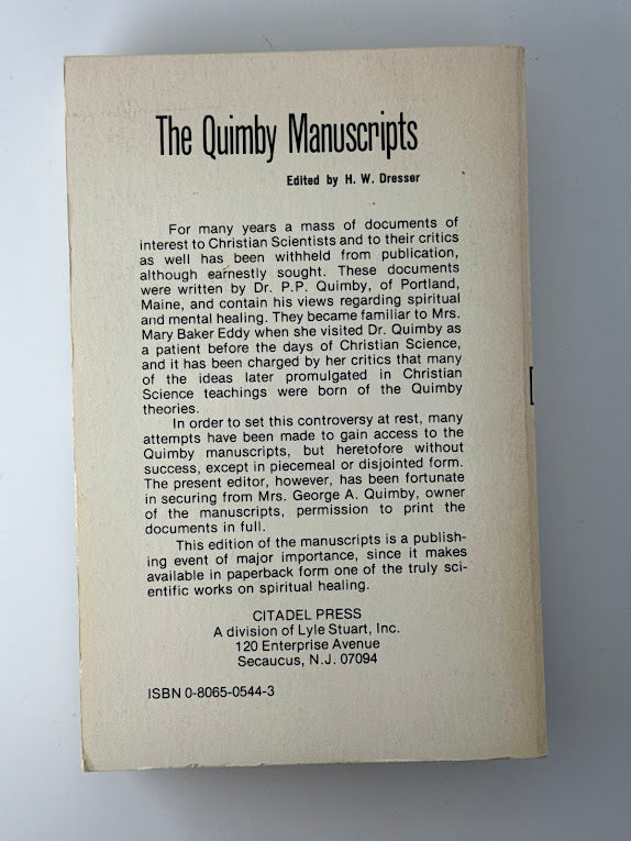 The Quimby Manuscripts