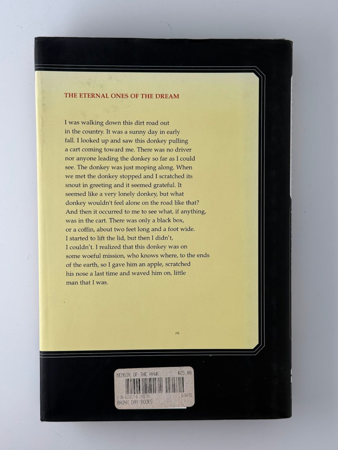Memoir of the Hawk by James Tate