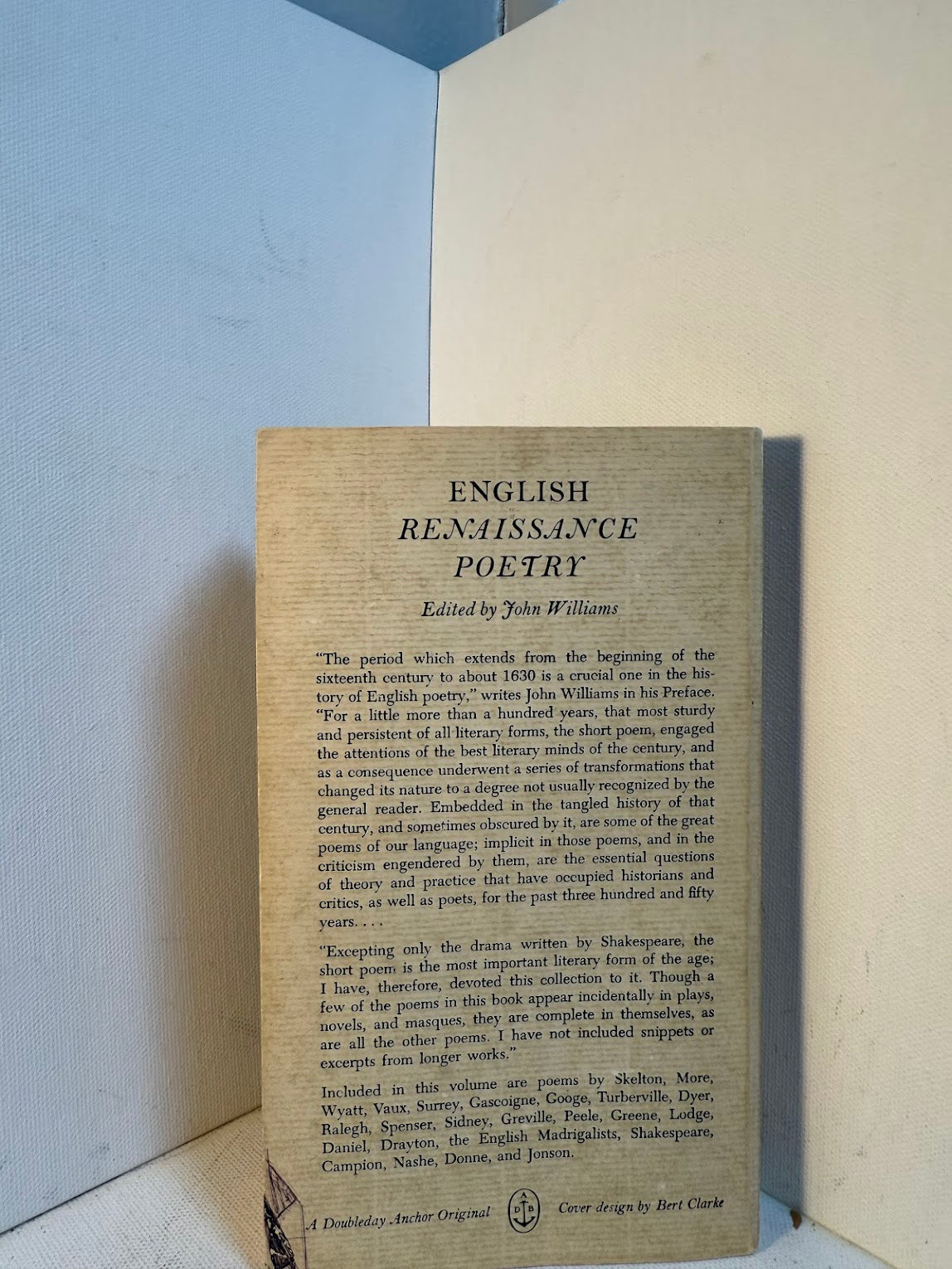 English Renaissance Poetry edited by John Williams