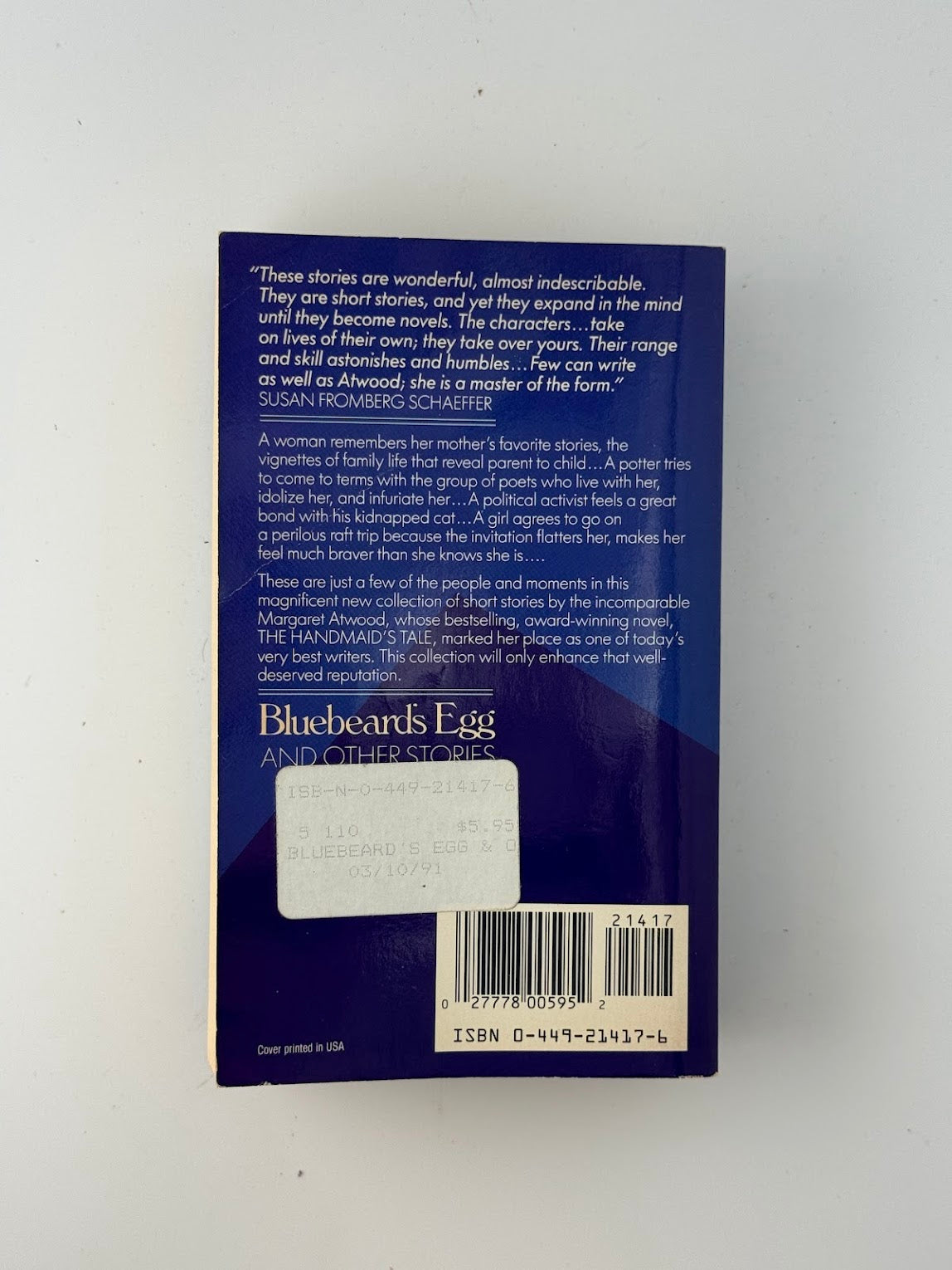 Bluebeard's Egg and Other Stories by Margaret Atwood