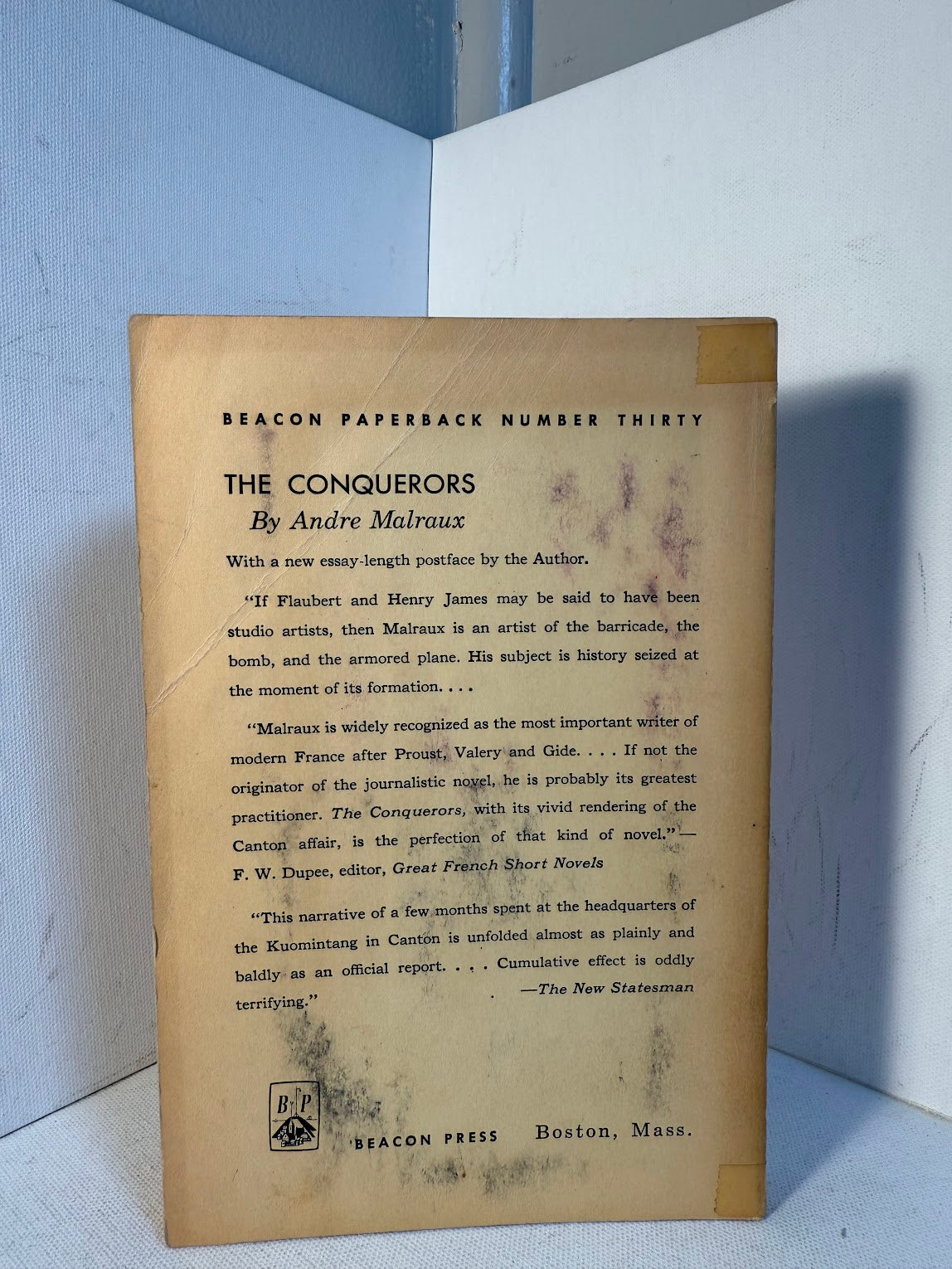 The Conquerors by Andre Malraux