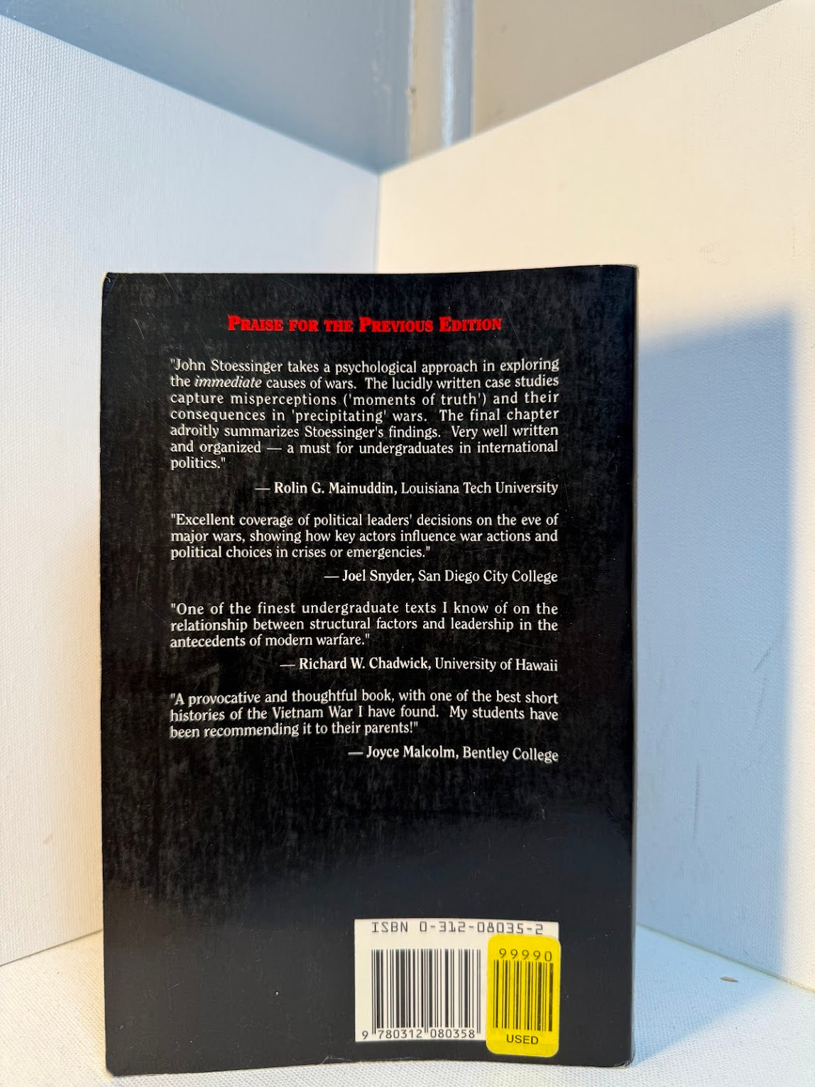 Why Nations Go To War by John G. Stoessinger