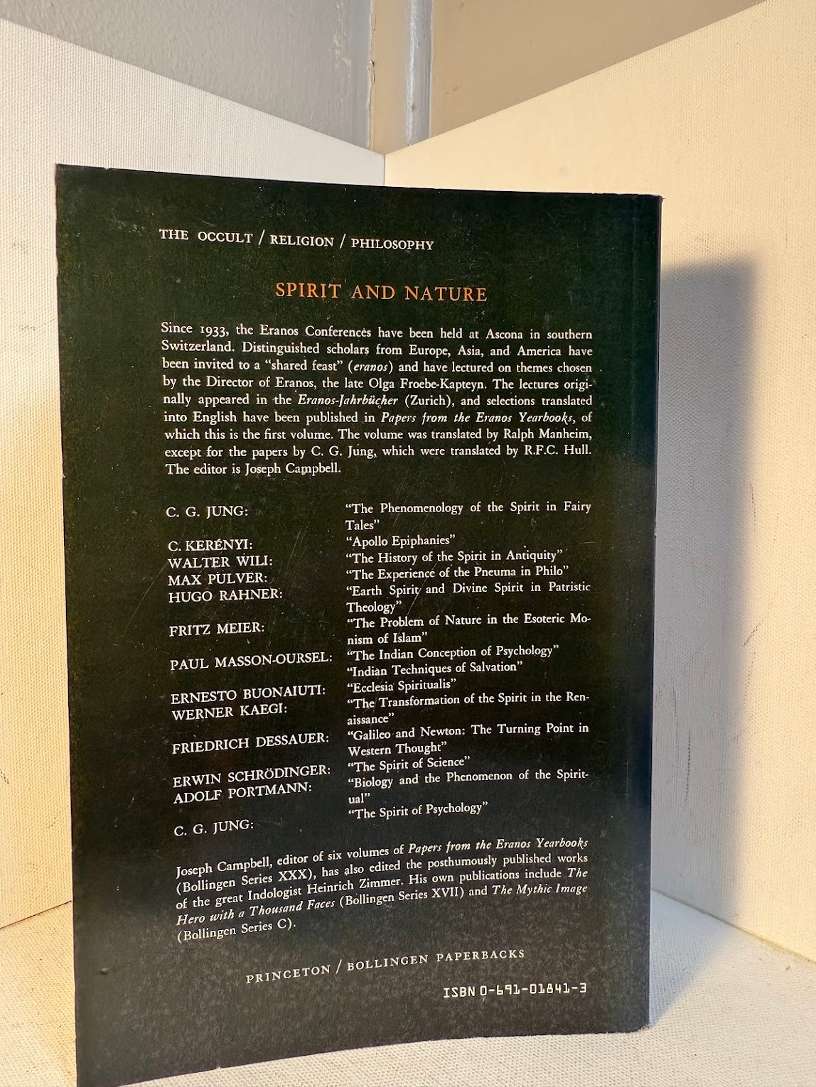 Spirit and Nature - Papers from the Eranos Yearbooks edited by Joseph Campbell