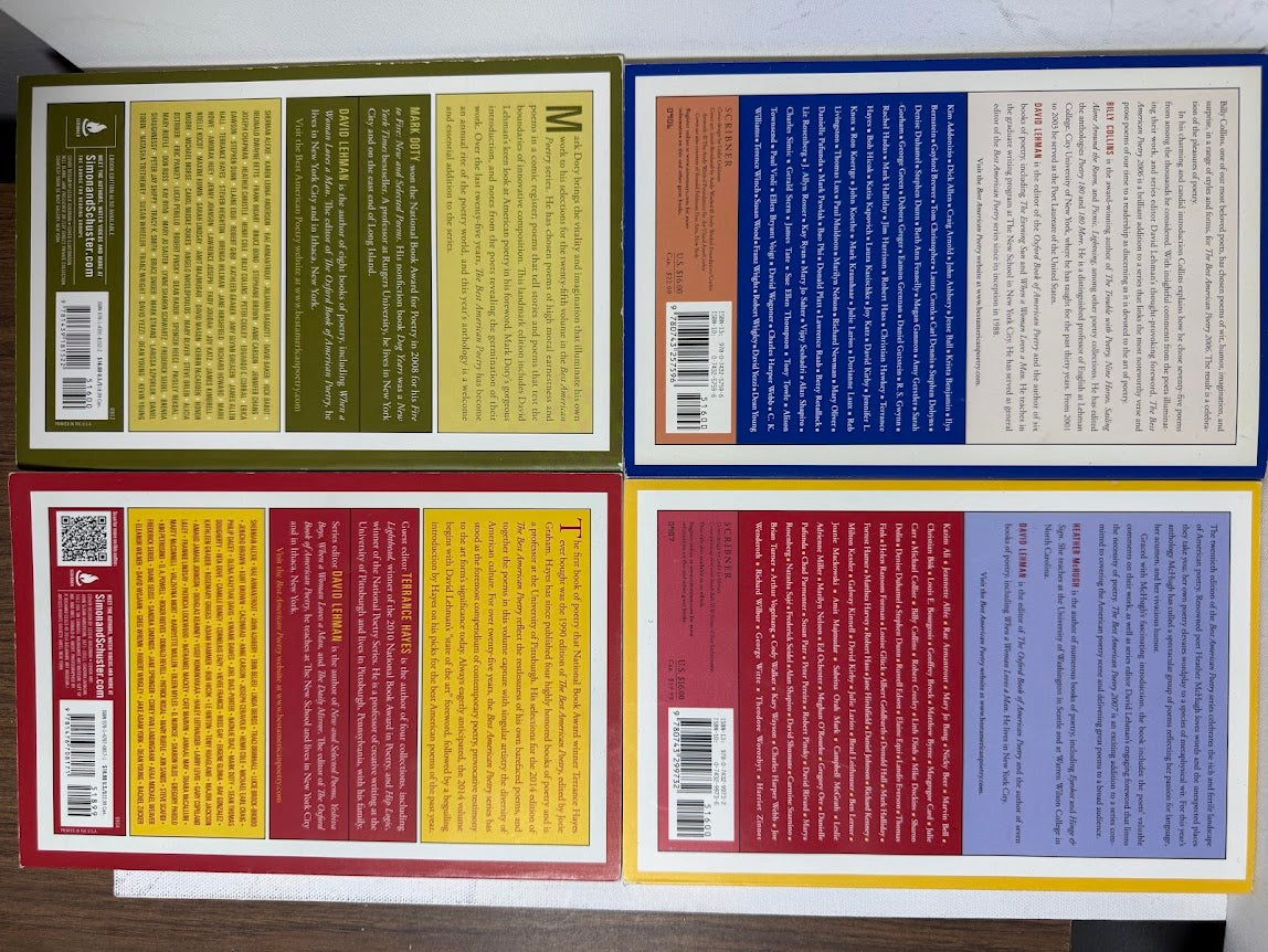 The Best American Poetry (4 years)