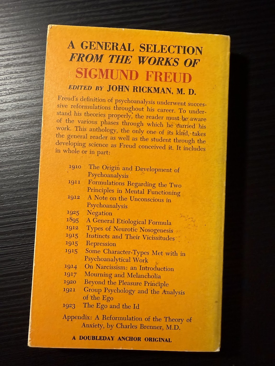 A General Selection from the Works of Sigmund Freud