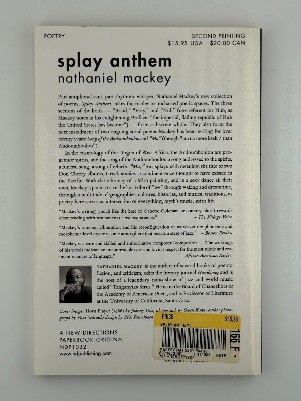 Splay Anthem by Nathaniel Mackey